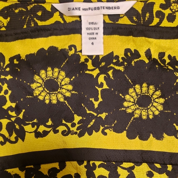 DIANE VONFURSTENBURG 100% SILK S/S SMOCK DRESS | SIZE 4 | Like New! - Picture 2 of 5